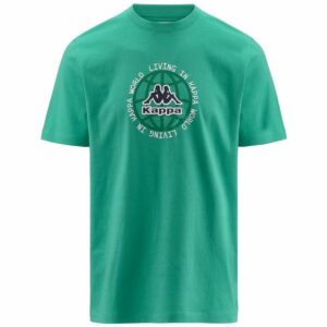 Maglia a Maniche Corte Uomo Kappa Gunno Tbar Azzurro Verde