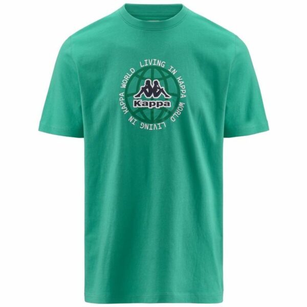 Maglia a Maniche Corte Uomo Kappa Gunno Tbar Azzurro Verde