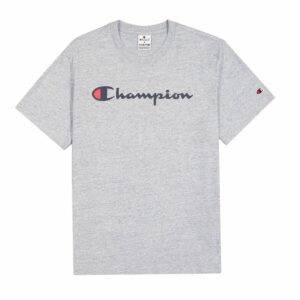 Maglia a Maniche Corte Uomo Champion Crewneck Grigio chiaro