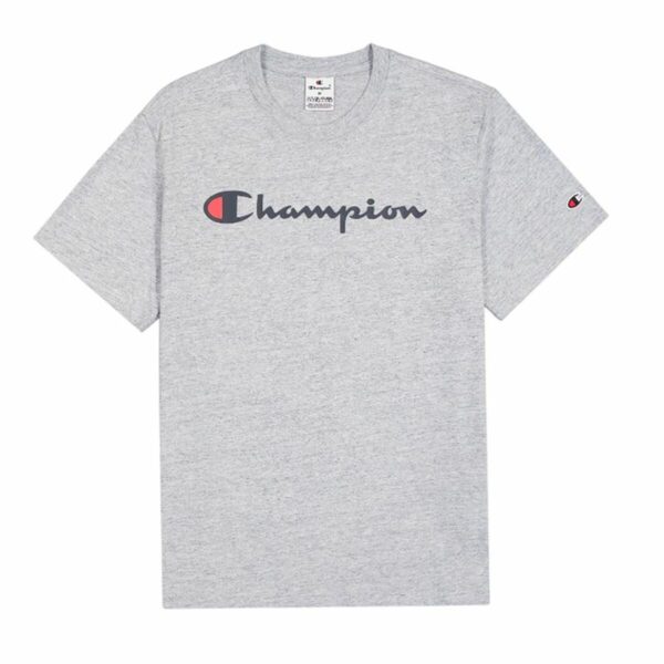 Maglia a Maniche Corte Uomo Champion Crewneck Grigio chiaro