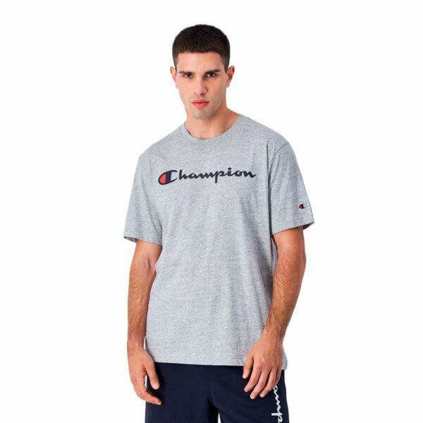 Maglia a Maniche Corte Uomo Champion Crewneck Grigio chiaro