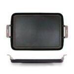 Piastra griglia liscia Valira 4674/25 Nero Metallo