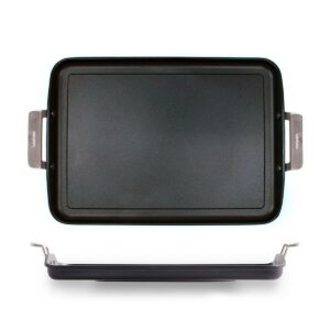 Piastra griglia liscia Valira 4674/25 Nero Metallo