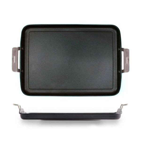 Piastra griglia liscia Valira 4674/25 Nero Metallo