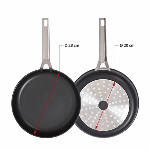 Padella Valira 4667/25 Nero Nero/Argentato Metallo Acciaio inossidabile Alluminio