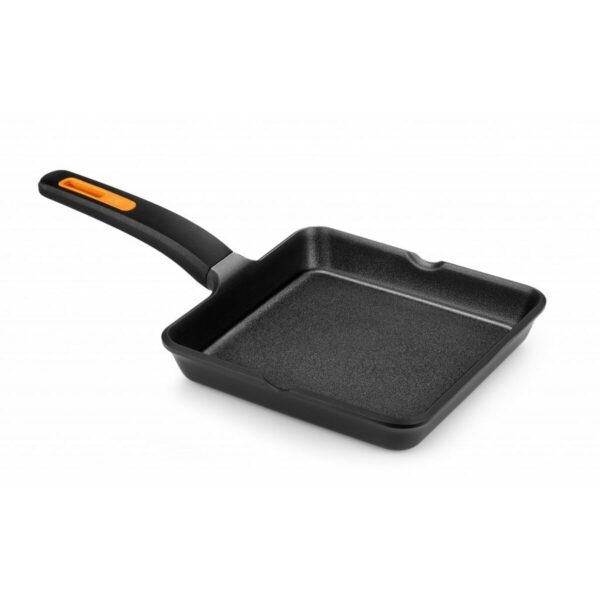 Padella griglia liscia BRA EFFICIENT PLUS Nero Alluminio