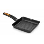 Padella griglia strisce BRA EFFICIENT PLUS Nero Alluminio