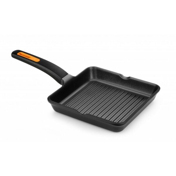 Padella griglia strisce BRA EFFICIENT PLUS Nero Alluminio