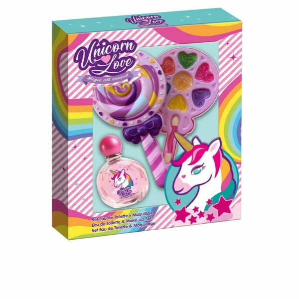 Set di Trucchi per Bambini Unicorn Love Leccalecca Bi EDT 9 Pezzi