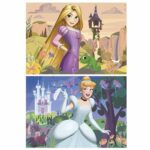 Set di 2 Puzzle Disney Princess Cinderella and Rapunzel 48 Pezzi