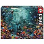 Puzzle Educa Poseidon in a Coral Reef