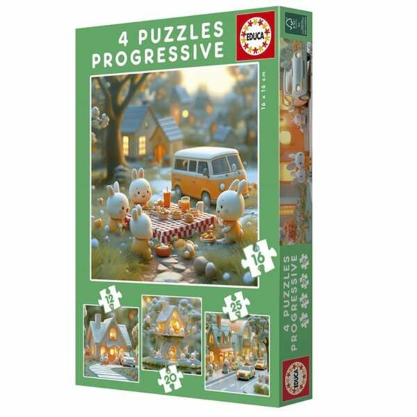 Puzzle Educa Coniglio 12 Pezzi 16 Pezzi 20 Pezzi 25 Pezzi (4 Unità)