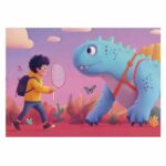 Set di 4 Puzzle Educa Friendly Dinosaurs