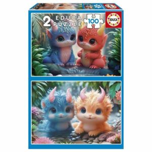 Puzzle Educa Adorable Monsters 100 Pezzi (2 Unità)