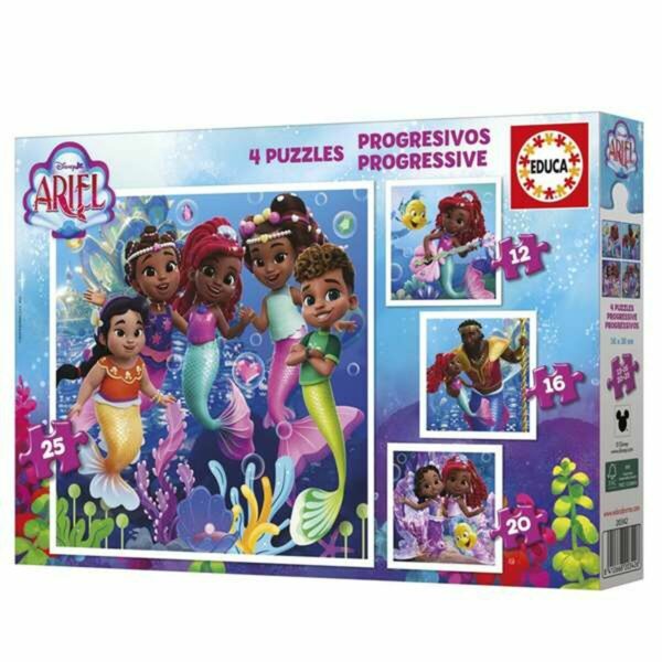 Set di 4 Puzzle Educa Ariel