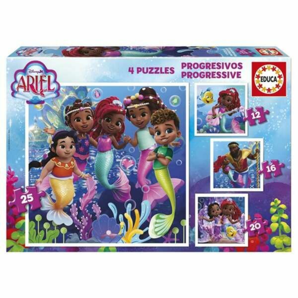 Set di 4 Puzzle Educa Ariel