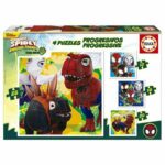 Set di 4 Puzzle Educa Dino Spidey (4 Unità)