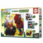 Set di 4 Puzzle Educa Dino Spidey (4 Unità)