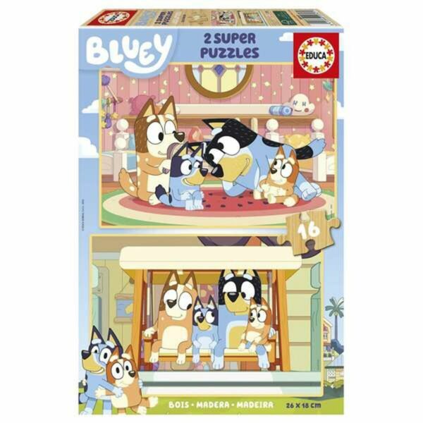 Set di 2 Puzzle Educa Bluey (2 Unità)