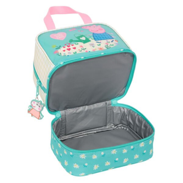 Portamerenda Peppa Pig Pretty flowers Giallo Menta 20 x 20 x 15 cm