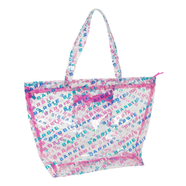 Borsa Donna Barbie Logomania Trasparente Rosa chiaro 54 x 35 x 17 cm