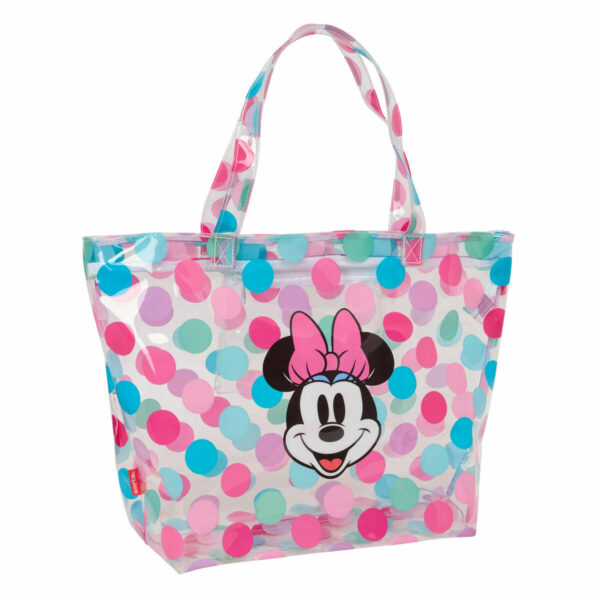 Shopping Bag Minnie Mouse Beach Multicolore Trasparente 54 x 35 x 17 cm