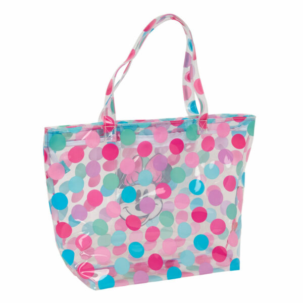 Shopping Bag Minnie Mouse Beach Multicolore Trasparente 54 x 35 x 17 cm