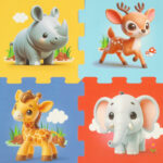 Puzzle Colorbaby 120 x 60 cm Multicolore animali 8 Pezzi