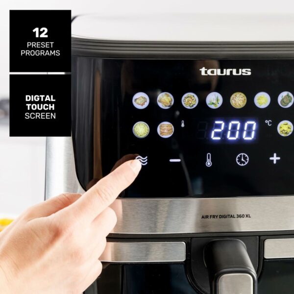 Friggitrice ad Aria Taurus AIR FRY 360XL Nero 2100 W 8 L