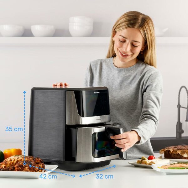 Friggitrice ad Aria Taurus AIR FRY 360XL Nero 2100 W 8 L