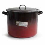 Casseruola con coperchio La Estrella Acciaio smaltato e con rifinitura in vetro