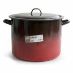 Casseruola con coperchio La Estrella Acciaio smaltato e con rifinitura in vetro