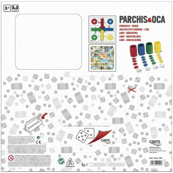 Tabellone per Parcheesi e Gioco dell'Oca Cayro Multicolore 250 g