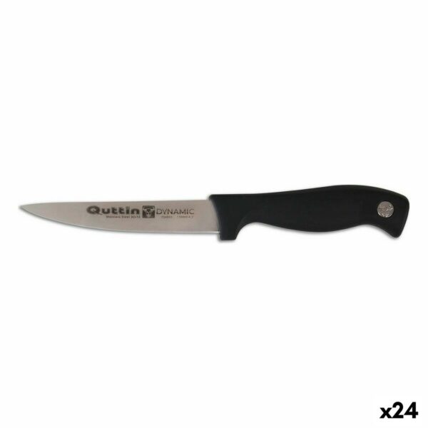 Coltello da Cucina Quttin Dynamic Nero Argentato 11 cm (24 Unità)