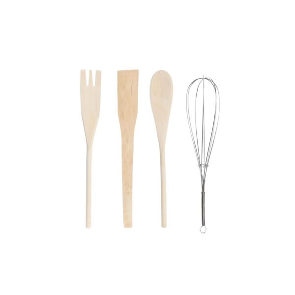 Contenitore per Utensili da Cucina DKD Home Decor Metallo Dolomite Legno MDF 12 x 12 x 22 cm (2 Unità)