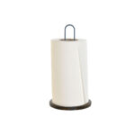 Portarotolo da Cucina DKD Home Decor Azzurro Bianco Metallo Legno d'albero della gomma 15 x 15 x 31 cm (2 Unità)