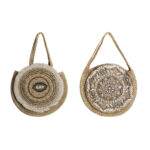 Borsa Donna DKD Home Decor Nero Beige Naturale 36 x 12 x 36 cm (2 Unità)