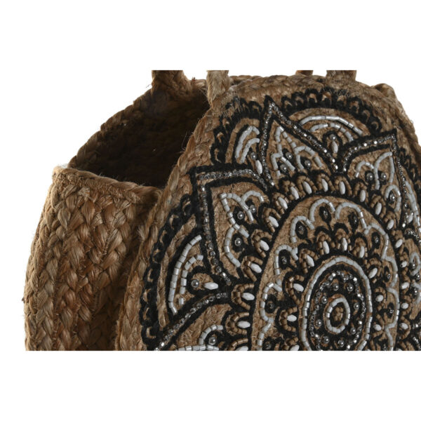Borsa Donna DKD Home Decor Azzurro Nero Naturale 36 x 12 x 36 cm (2 Unità)