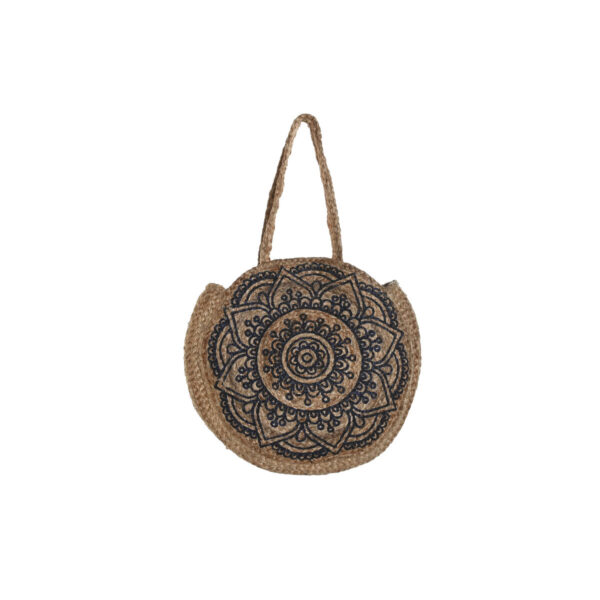 Borsa Donna DKD Home Decor Azzurro Nero Naturale 36 x 12 x 36 cm (2 Unità)