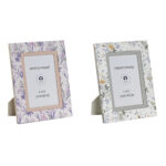 Borsa Donna DKD Home Decor Bianco Grigio Lilla Rosa chiaro 16,5 x 2 x 21,5 cm (2 Unità)