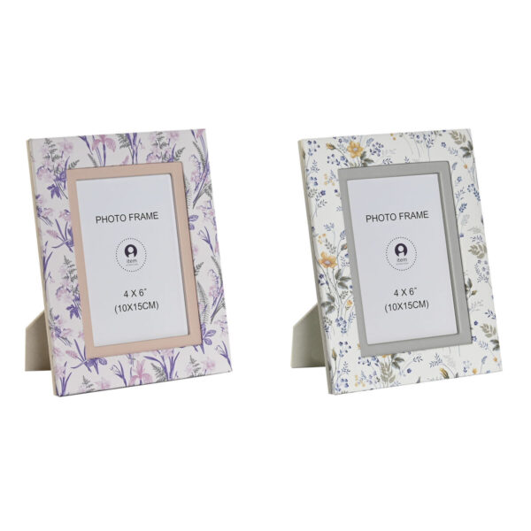 Borsa Donna DKD Home Decor Bianco Grigio Lilla Rosa chiaro 16,5 x 2 x 21,5 cm (2 Unità)