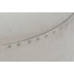 Panca DKD Home Decor Beige Argentato Poliestere Legno MDF 80 x 80 x 43 cm