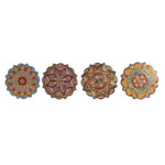 Sottopentola Home ESPRIT Sughero Dolomite 20 x 20 x 1 cm (4 Unità)