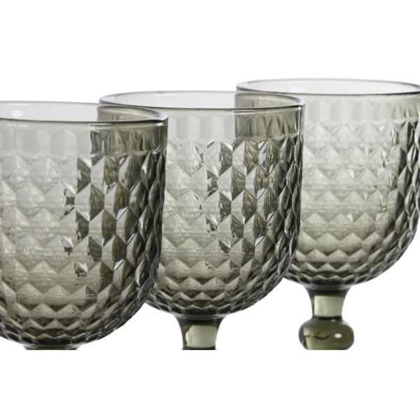 Set di Bicchieri Home ESPRIT Grigio Cristallo 325 ml (6 Unità)