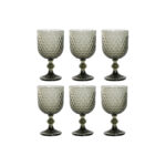 Set di Bicchieri Home ESPRIT Grigio Cristallo 325 ml (6 Unità)