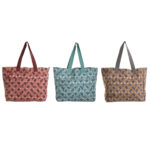 Borsa Donna Home ESPRIT Marrone Turchese Corallo 55 x 14 x 35 cm (3 Unità)