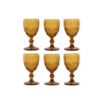 Set di Bicchieri Home ESPRIT Ambra Cristallo 240 ml (6 Unità)
