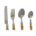 Posate Home ESPRIT Argentato Naturale Acciaio inossidabile ABS 3 x 2 x 16 cm 24 Pezzi