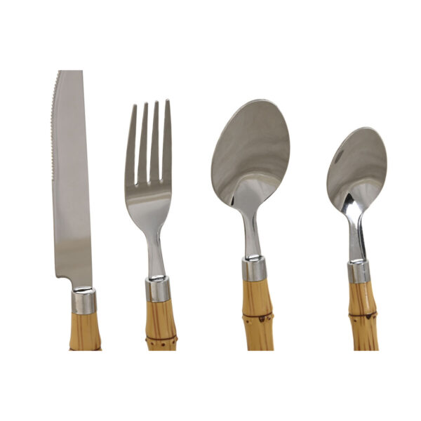 Posate Home ESPRIT Argentato Naturale Acciaio inossidabile ABS 3 x 2 x 16 cm 24 Pezzi