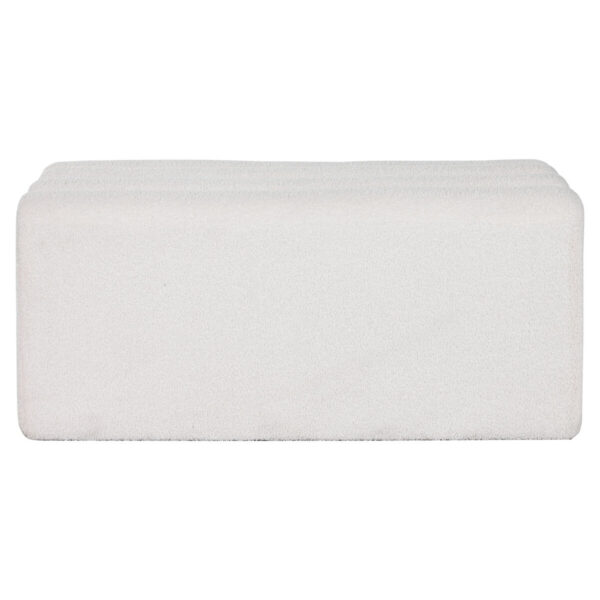 Panca Home ESPRIT Bianco Poliestere Legno MDF 100 x 45 x 43 cm